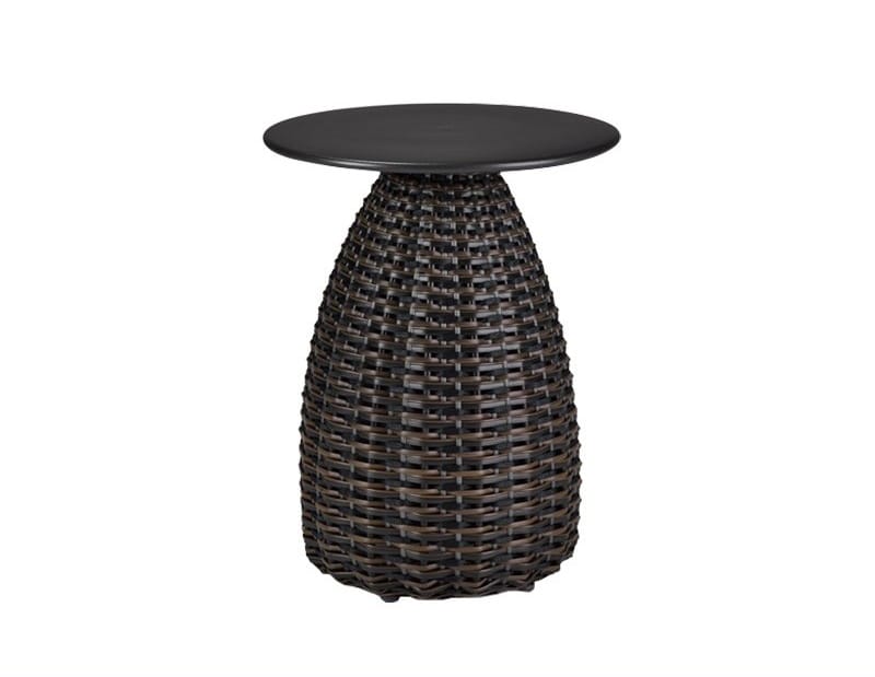 Wicker outdoor side table
