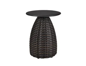Wicker outdoor side table