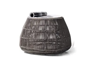 Outdoor woven side table