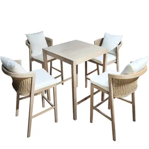 Outdoor high table and chair set