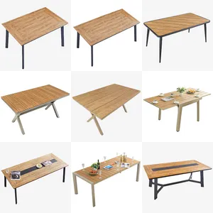 Outdoor terrace teak dining table