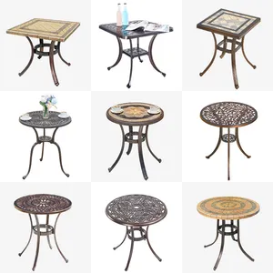 Outdoor patio garden iron tables