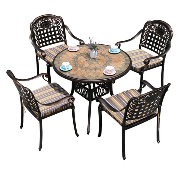Wholesale of cast aluminum outdoor table and chair sets