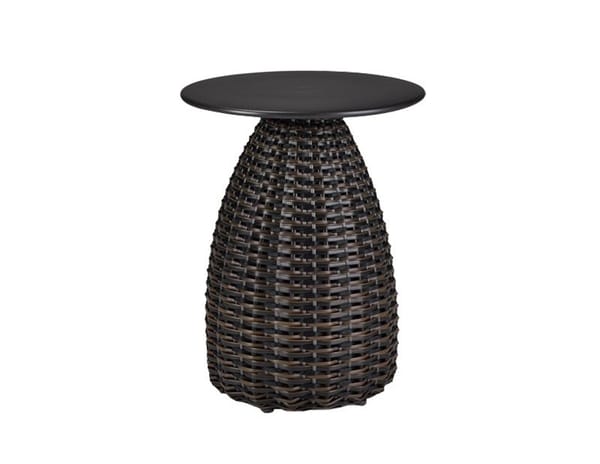 Wicker outdoor side table