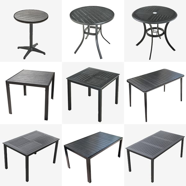 Outdoor terrace pool beach table