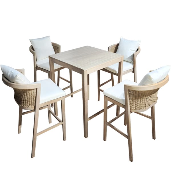 Outdoor high table and chair set