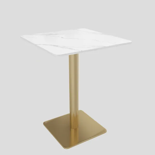 Artificial stone and gold stainless steel table
