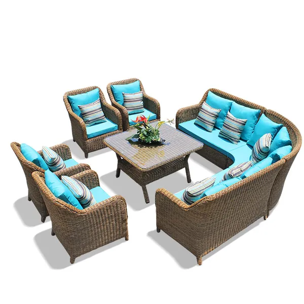 Wicker patio dining sets for 10