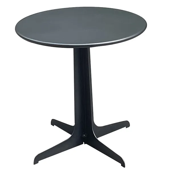 Outdoor garden terrace round table