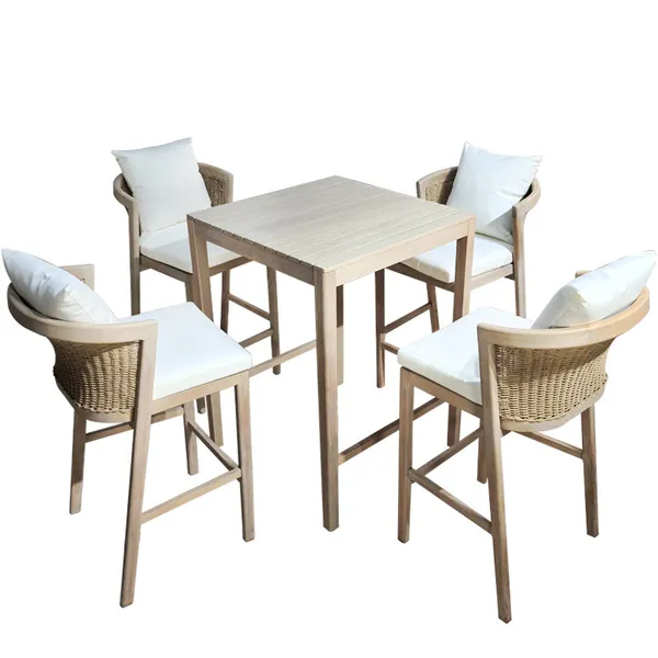 Outdoor high table and chair set