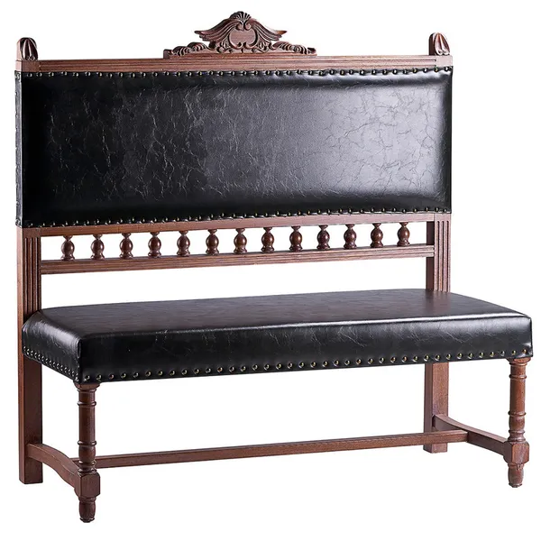 Solid wood restaurant booth