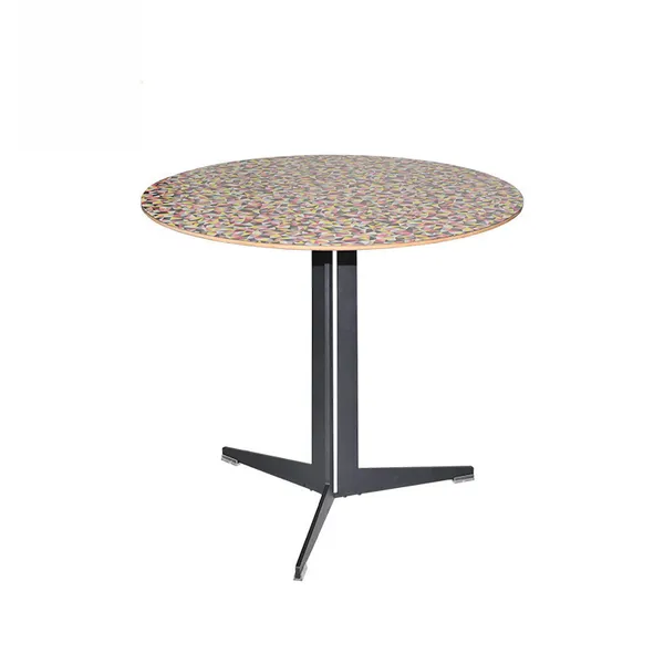 Decorated fire board dining table