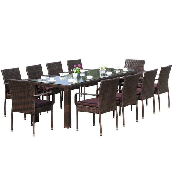 Restaurant casual outdoor long table