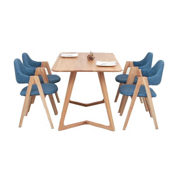 Solid wood table and chair