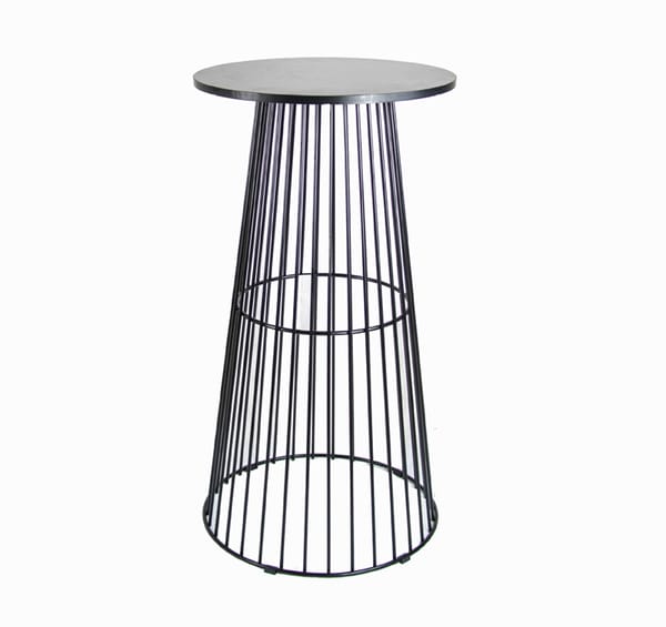 Round metal coffee table