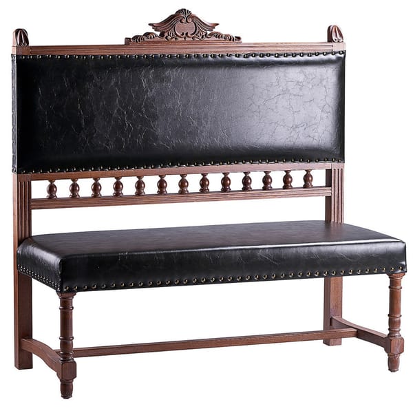Solid wood restaurant booth