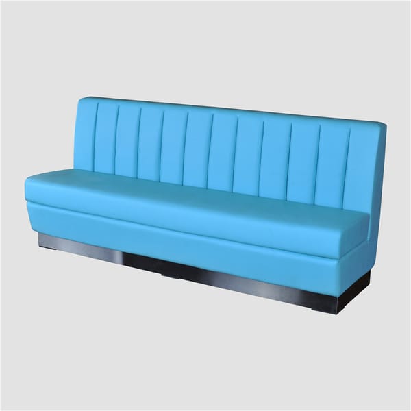 Dining room sofa against a wall