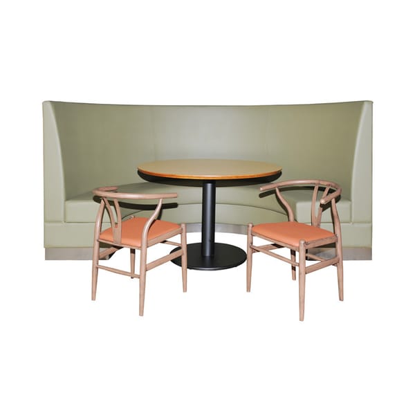 Semicircle booth